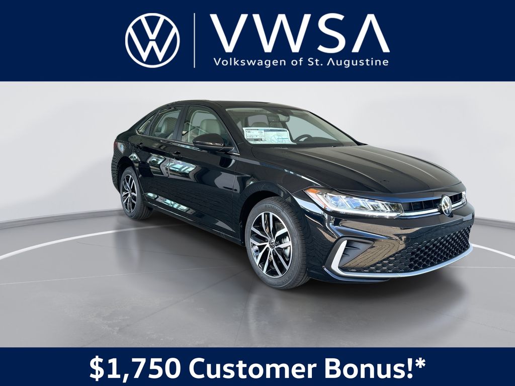Deep Black Pearl 2026 Volkswagen Jetta SE FWD Sedan Front-Wheel Drive 8-Speed Automatic