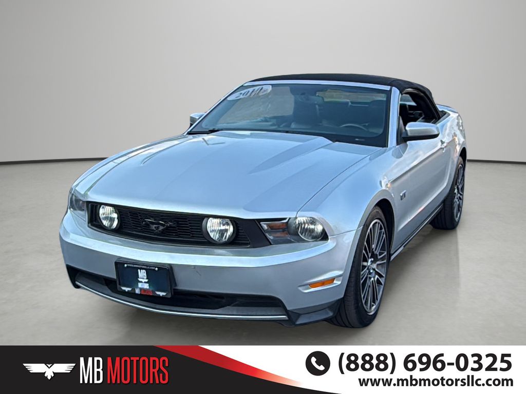 Silver 2010 Ford Mustang Convertible Rear-Wheel Drive 5-Speed Automatic