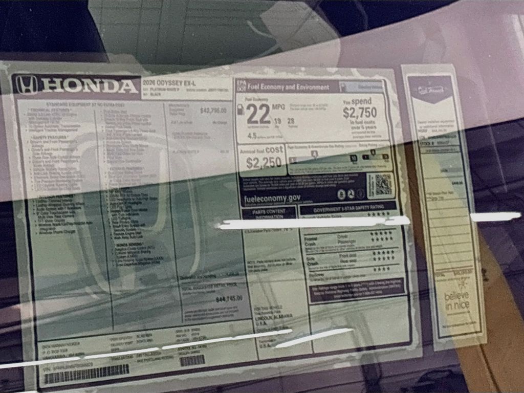 2026 Honda Odyssey EX-L