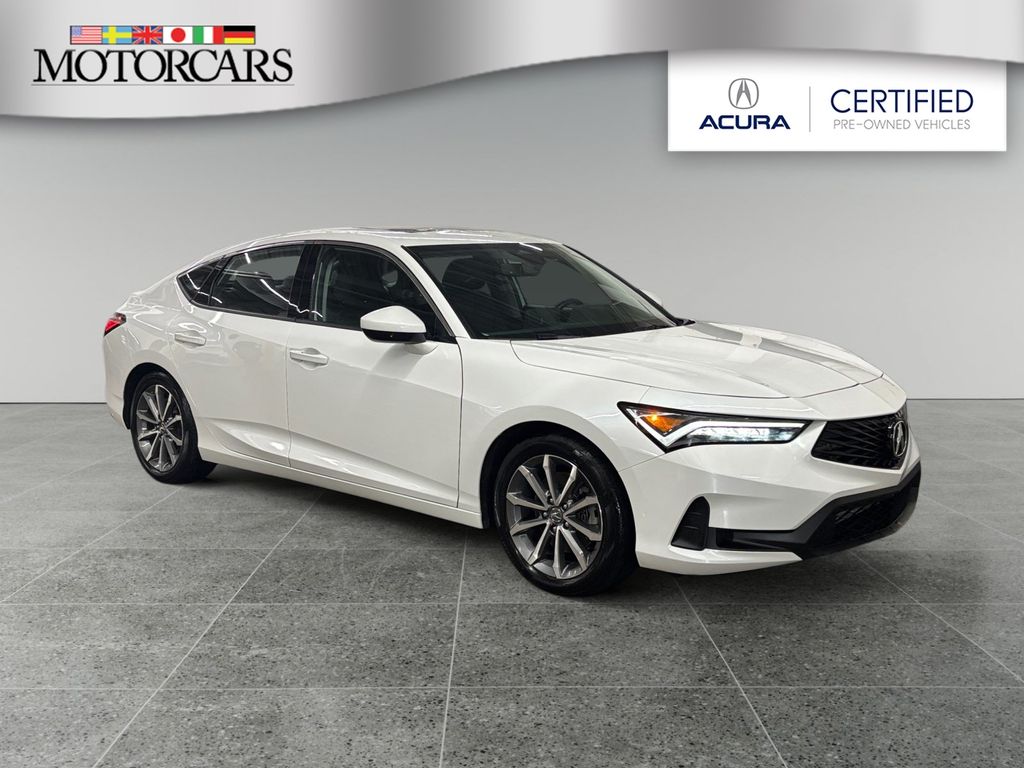 White / Black 2024 Acura Integra Sedan Front-Wheel Drive Continuously Variable Transmission