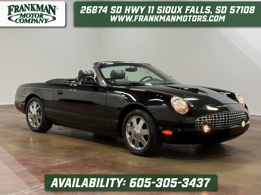 Evening Black 2002 Ford Thunderbird Convertible Rear-Wheel Drive 5-Speed Automatic
