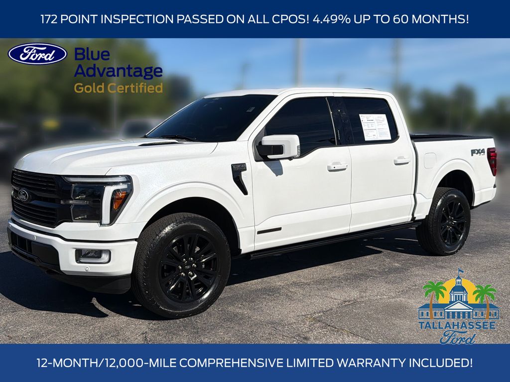 Star White Metallic Tri-Coat 2024 Ford F-150 Pickup Truck Four-Wheel Drive Automatic