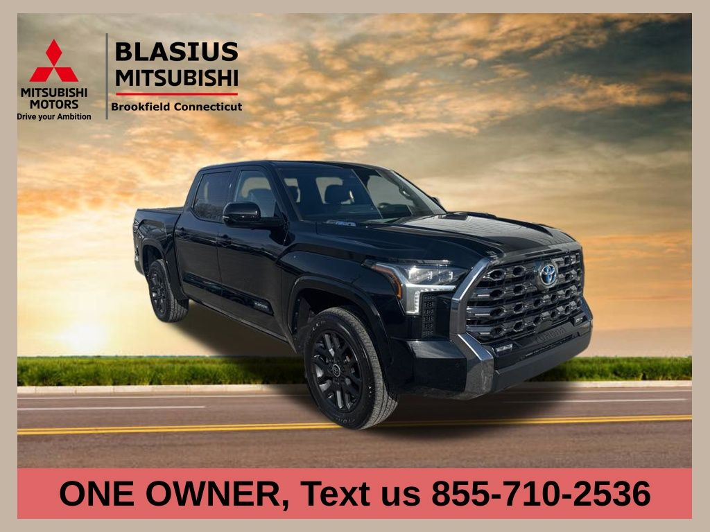 Black 2024 Toyota Tundra Hybrid Platinum HV CrewMax Cab 4WD Pickup Truck Four-Wheel Drive Automatic