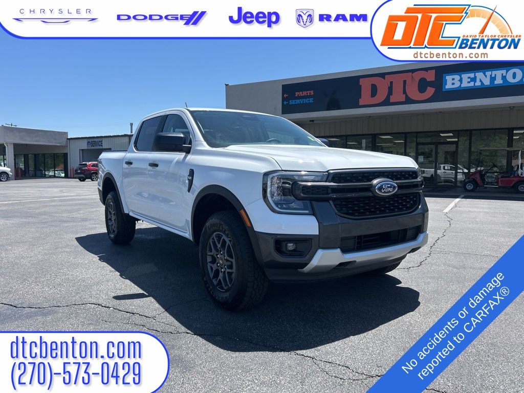 Oxford White 2025 Ford Ranger XLT SuperCrew 4WD Pickup Truck Four-Wheel Drive Automatic