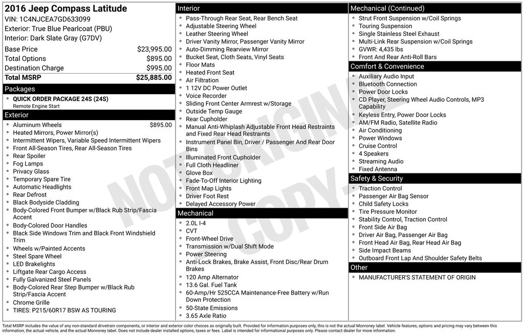 2016 Jeep Compass Latitude