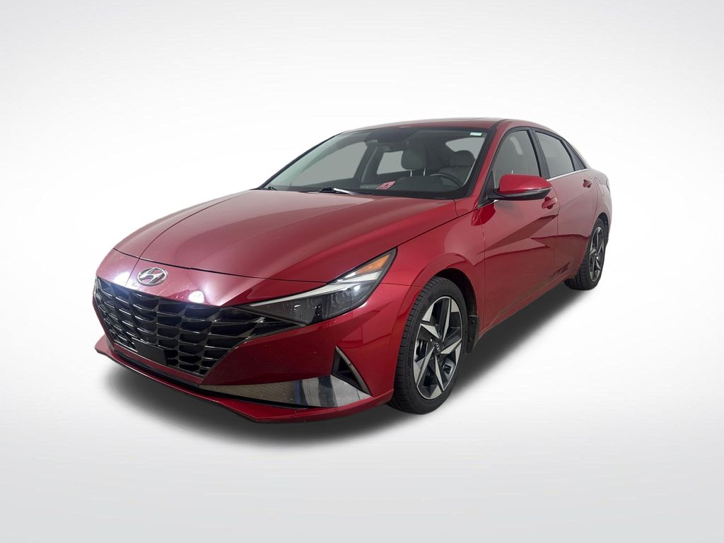 2022 Scarlet Red Hyundai Elantra Hybrid Limited FWD Sedan