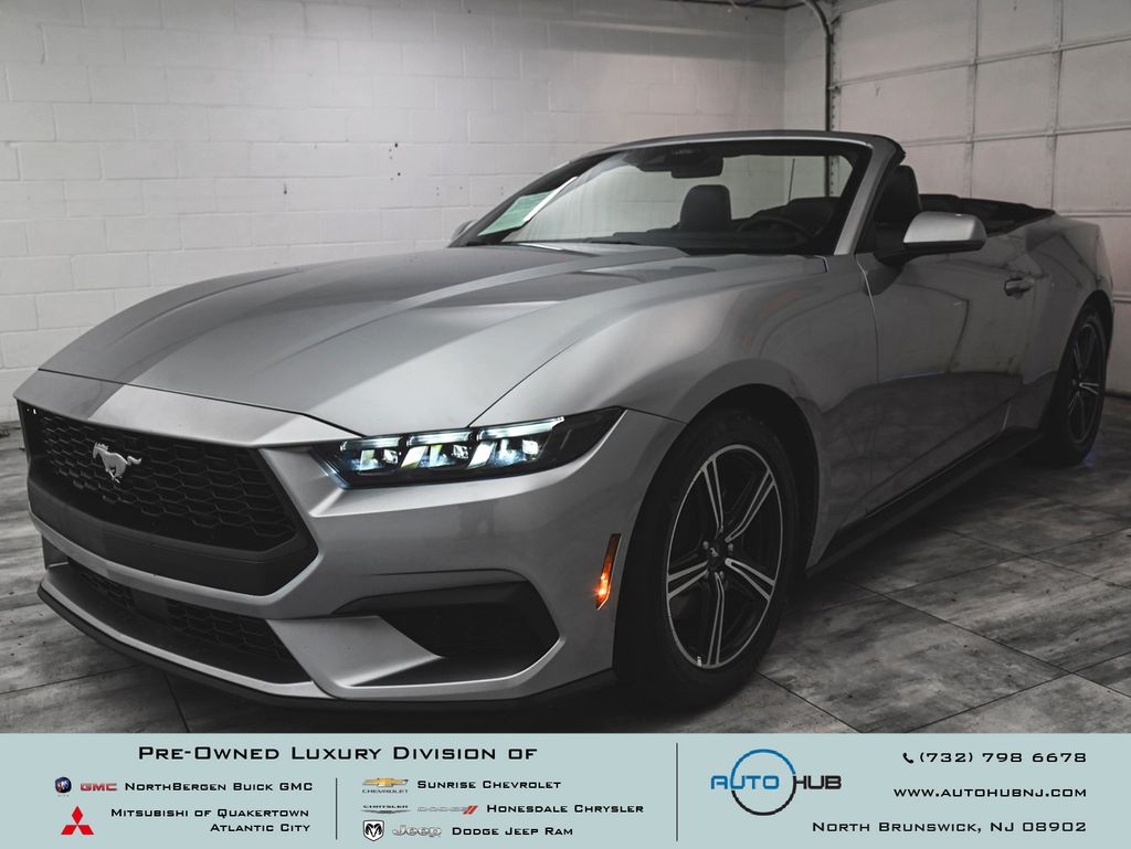 Iconic Silver Metallic 2025 Ford Mustang EcoBoost Premium Convertible RWD Convertible Rear-Wheel Drive Automatic