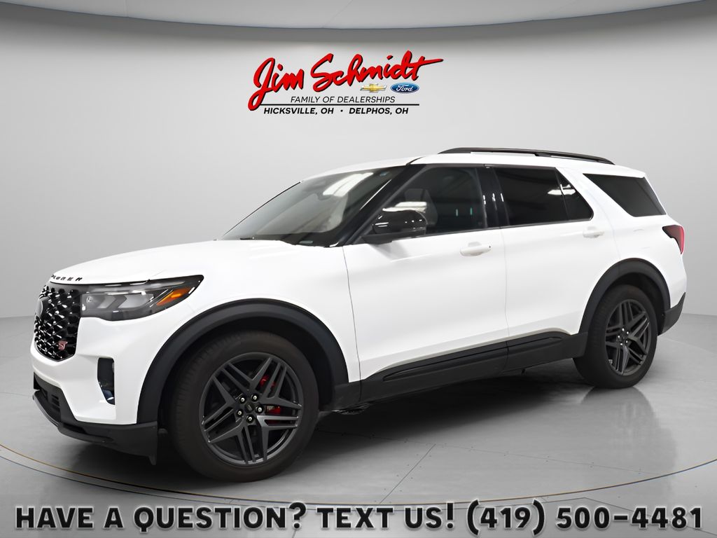 Star White Metallic Tri-Coat 2025 Ford Explorer SUV / Crossover All-Wheel Drive Automatic