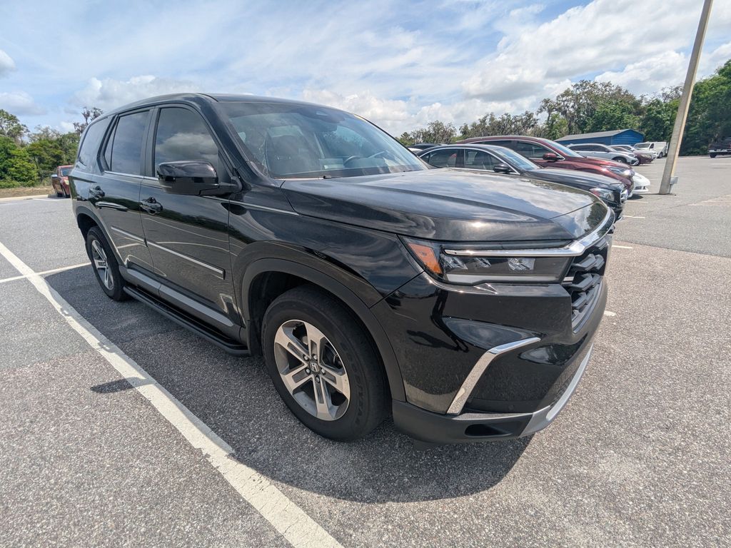 Crystal Black 2023 Honda Pilot EX-L AWD with Captains Chairs SUV / Crossover All-Wheel Drive Automatic