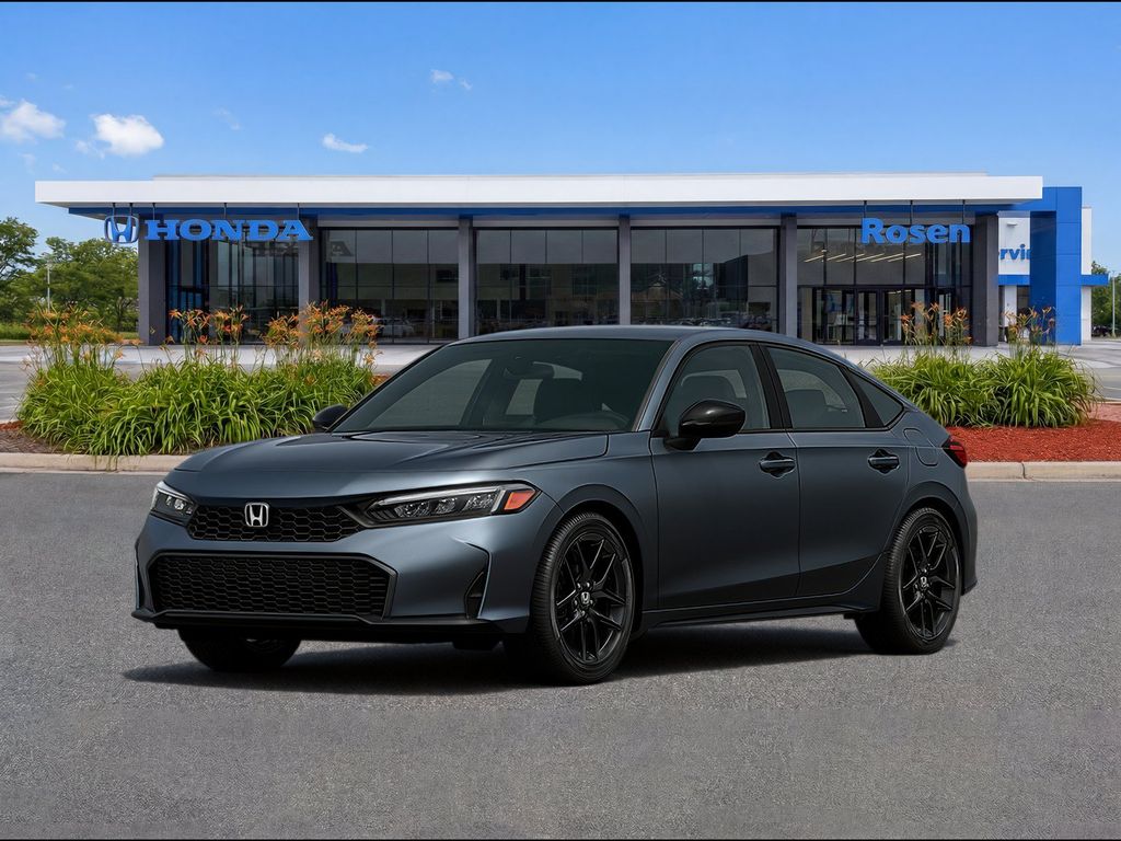Meteorite Gray Metallic 2026 Honda Civic Hatchback Hatchback Front-Wheel Drive Continuously Variable Transmission