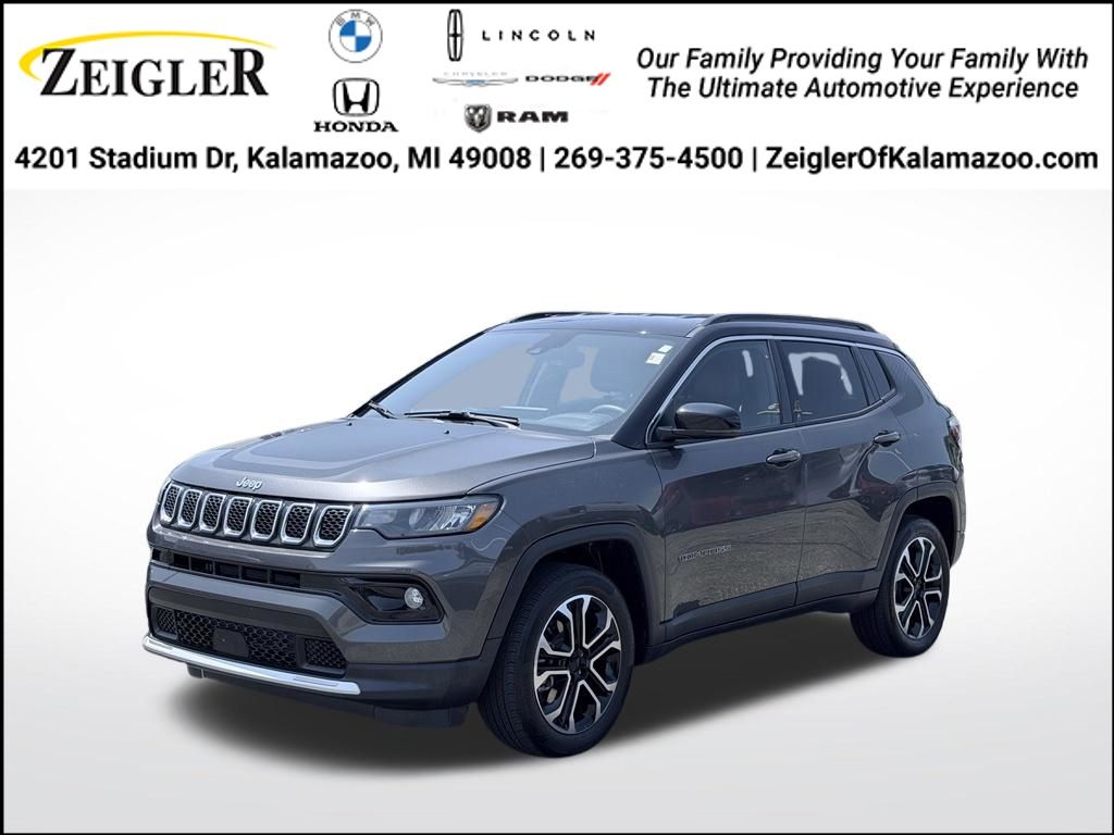 Gray (Granite Crystal Metallic Clearcoat) 2023 Jeep Compass SUV / Crossover Four-Wheel Drive 8-Speed Automatic