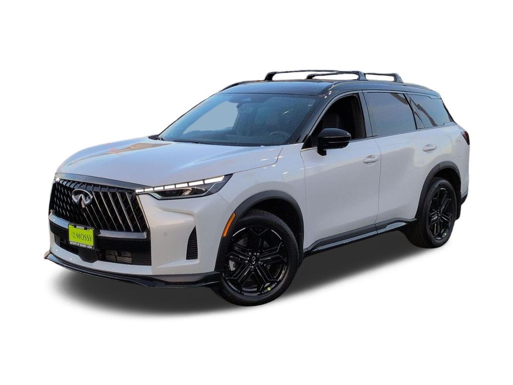 Radiant White/Black Obsidian 2026 INFINITI QX60 Sport AWD SUV / Crossover All-Wheel Drive 9-Speed Automatic