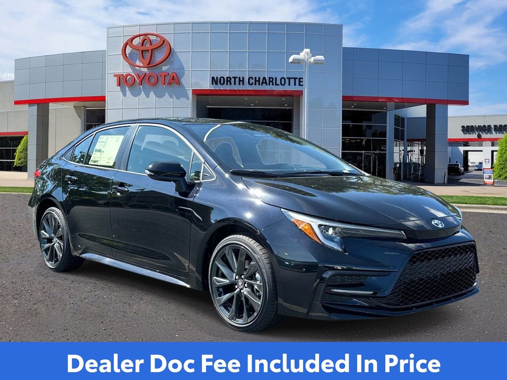 Midnight Black 2026 Toyota Corolla Hybrid Sedan Front-Wheel Drive Continuously Variable Transmission