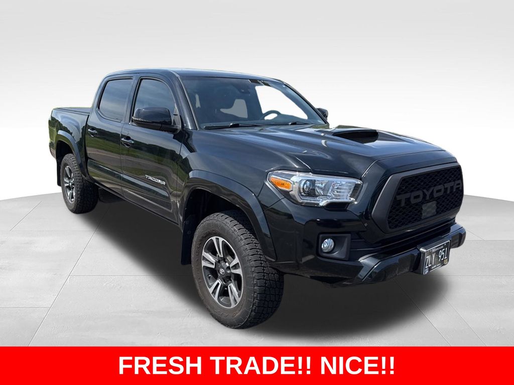 Midnight Black Metallic 2019 Toyota Tacoma TRD Sport Double Cab 4WD Pickup Truck Four-Wheel Drive 6-Speed Automatic