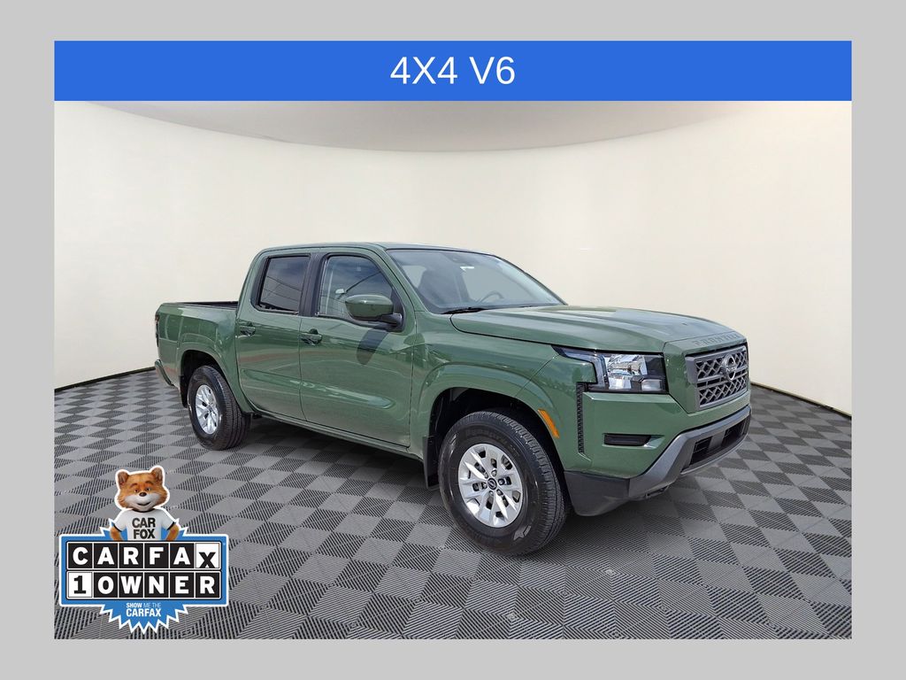 Green Metallic 2024 Nissan Frontier SV Crew Cab 4WD Pickup Truck Four-Wheel Drive 9-Speed Automatic Overdrive