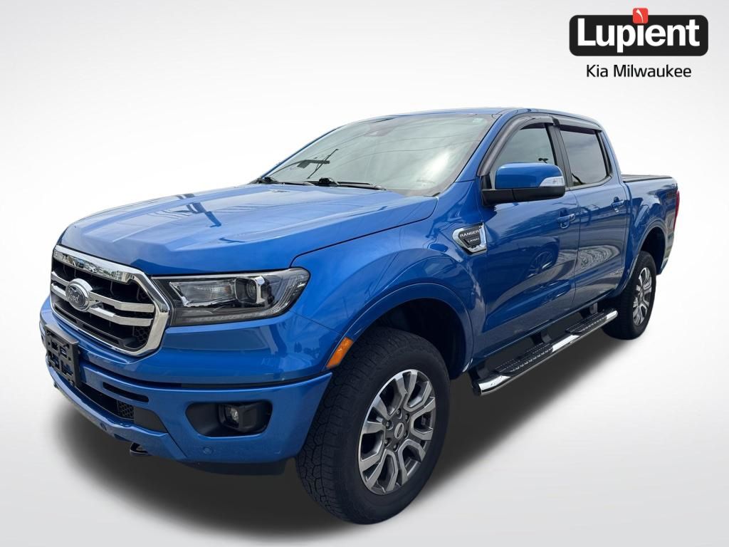 Blue Metallic 2023 Ford Ranger Lariat SuperCrew 4WD Pickup Truck Four-Wheel Drive Automatic