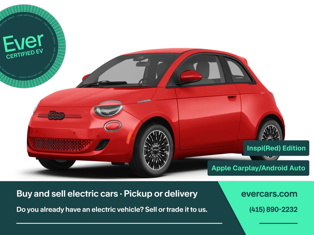 Red by (Red) 2024 FIAT 500e Hatchback  1-Speed Automatic