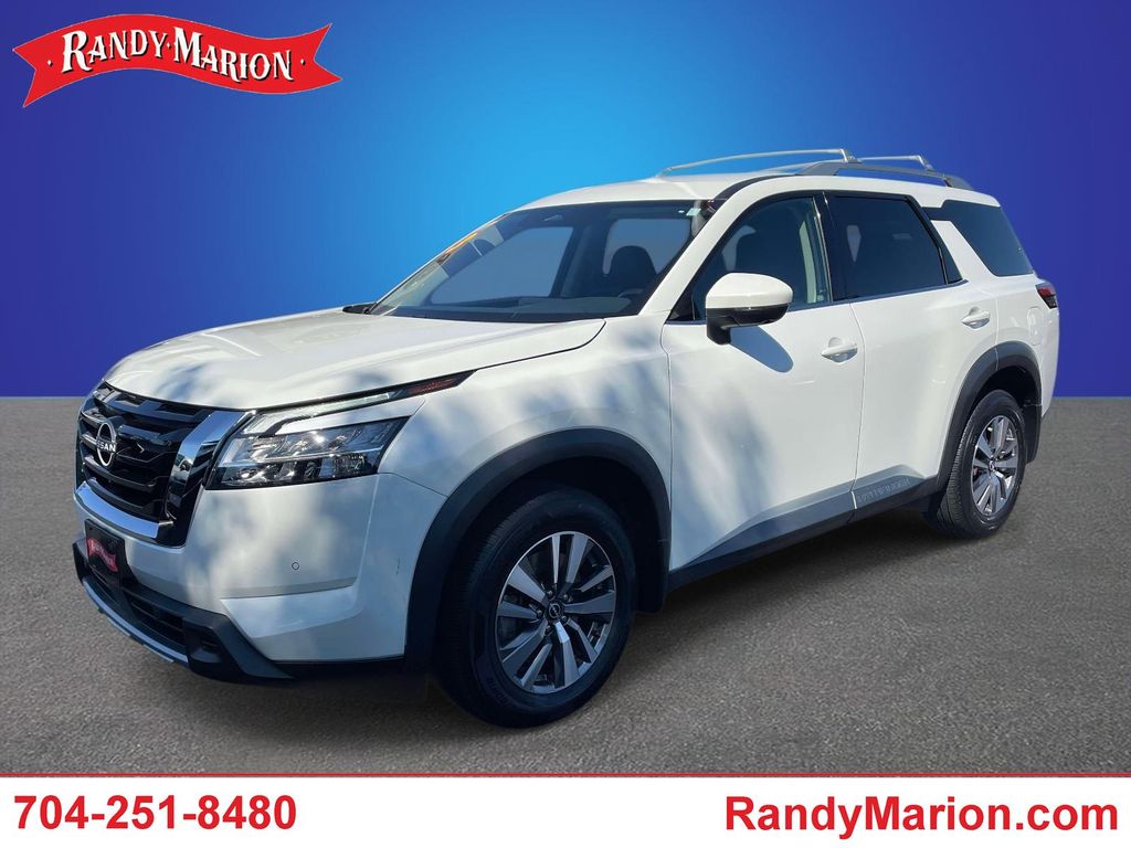 Pearl White 2023 Nissan Pathfinder SUV / Crossover All-Wheel Drive 9-Speed Automatic