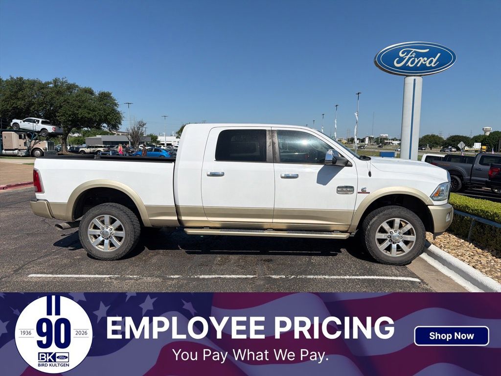Bright White Clearcoat 2015 RAM 2500 Laramie Longhorn Mega Cab 4WD Pickup Truck Four-Wheel Drive 6-Speed Automatic