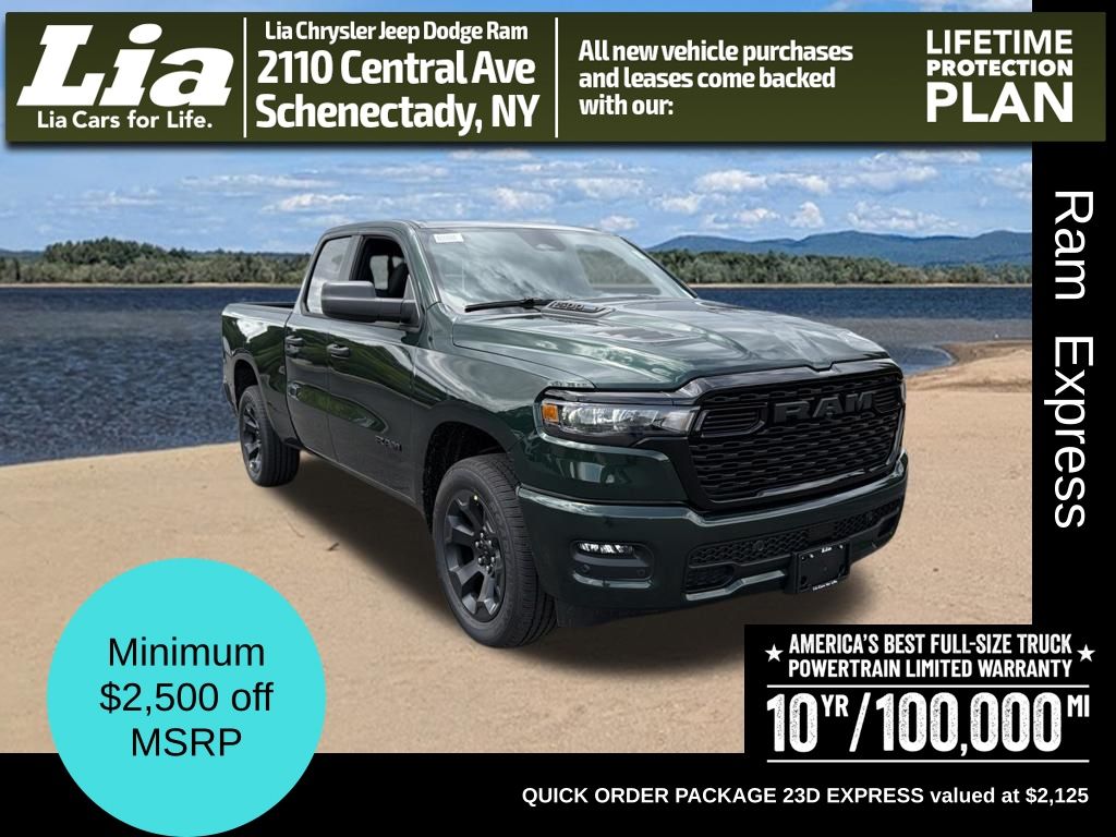 Serrano Green Metallic 2026 RAM 1500 Pickup Truck Four-Wheel Drive 8-Speed Automatic