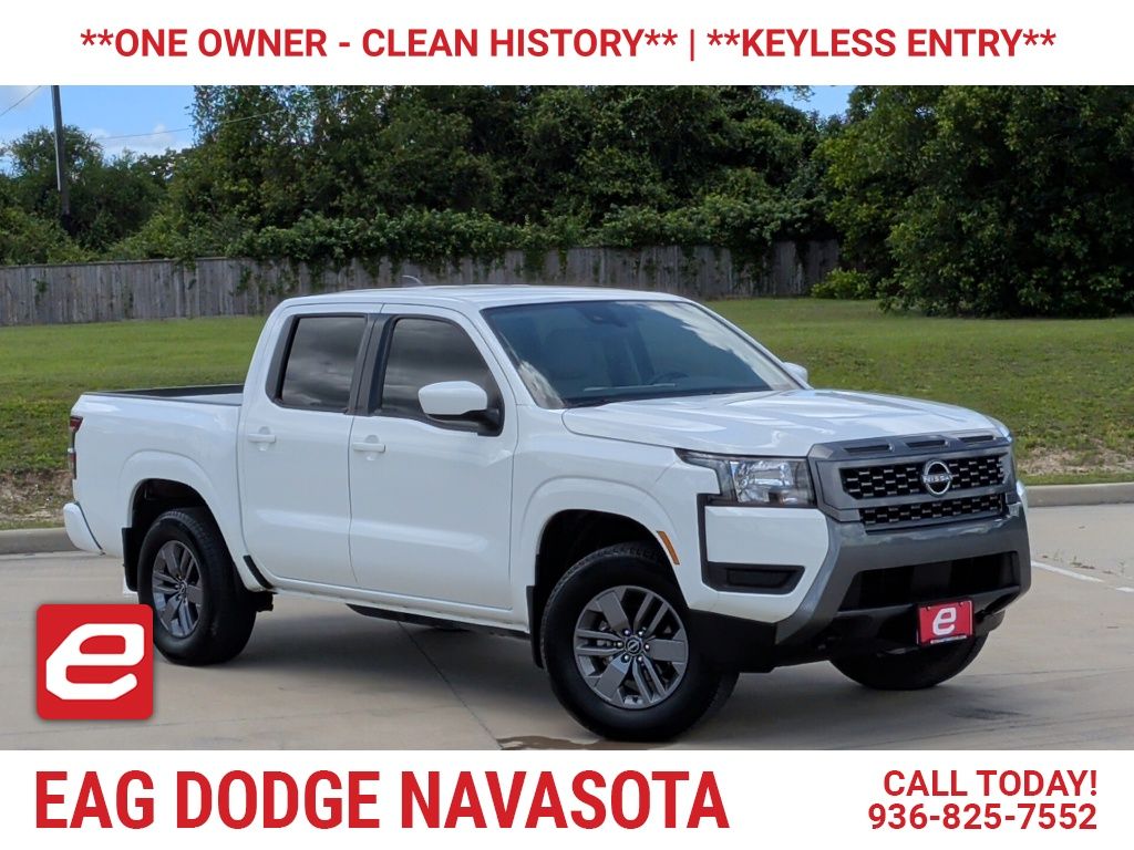 Glacier White 2025 Nissan Frontier Pickup Truck Four-Wheel Drive 9-Speed Automatic Overdrive