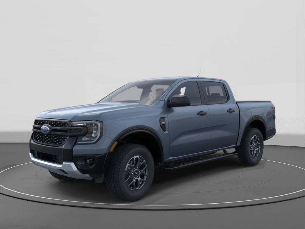 Blue (Azure Gray Metallic) 2025 Ford Ranger XLT SuperCrew 4WD Pickup Truck Four-Wheel Drive Automatic