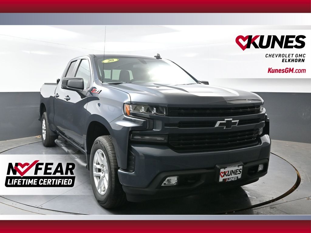 Shadow Gray Metallic 2020 Chevrolet Silverado 1500 RST Double Cab 4WD Pickup Truck Four-Wheel Drive 8-Speed Automatic