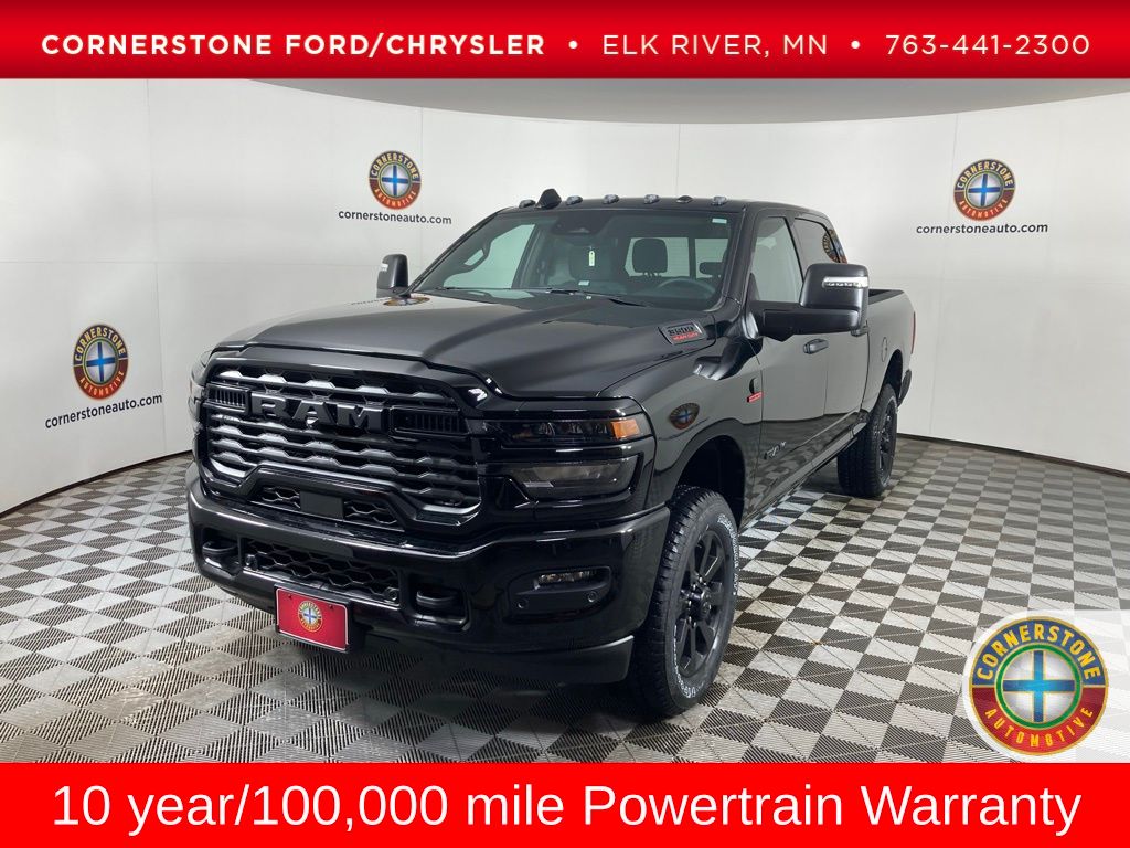 Diamond Black Crystal Pearlcoat 2026 RAM 3500 Big Horn Crew Cab 4WD Pickup Truck Four-Wheel Drive 8-Speed Automatic