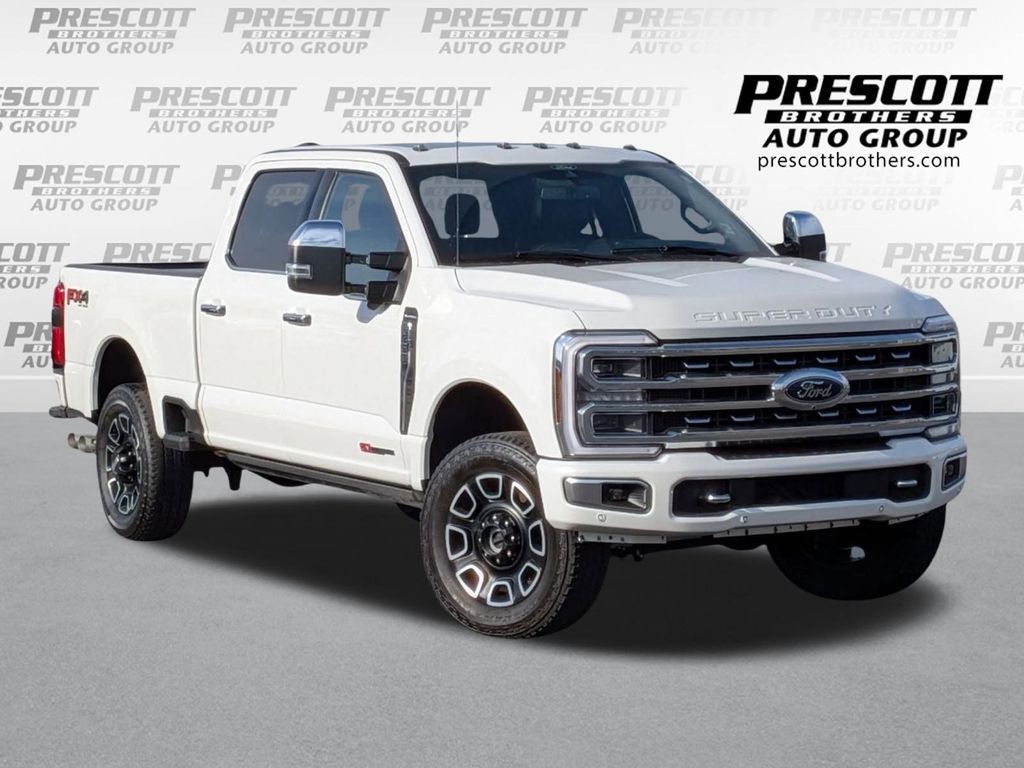White Metallic 2024 Ford F-350 Super Duty Platinum Crew Cab 4WD Pickup Truck Four-Wheel Drive Automatic