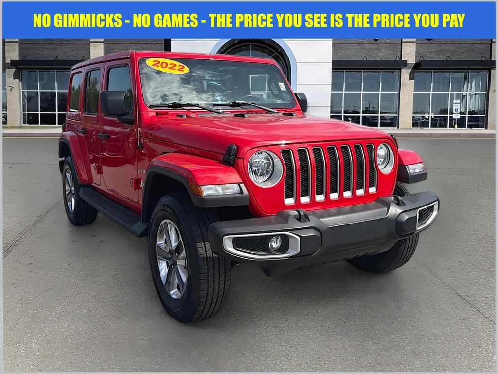 Firecracker Red Clearcoat 2022 Jeep Wrangler Unlimited Sahara 4WD SUV / Crossover Four-Wheel Drive 8-Speed Automatic