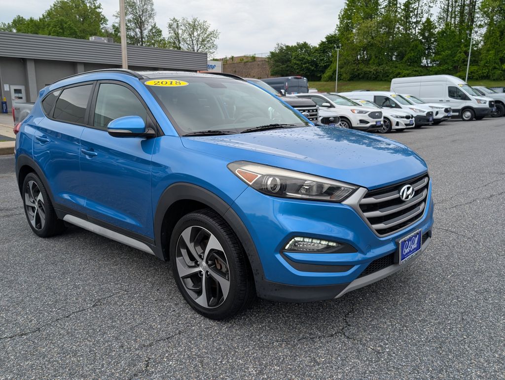 Caribbean Blue 2018 Hyundai Tucson 1.6T Value AWD SUV / Crossover All-Wheel Drive 7-Speed Automatic