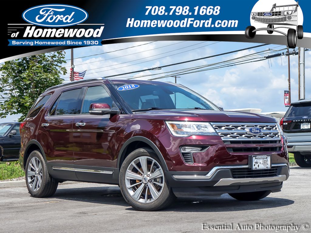 Red (Burgundy) 2018 Ford Explorer SUV / Crossover All-Wheel Drive 6-Speed Automatic