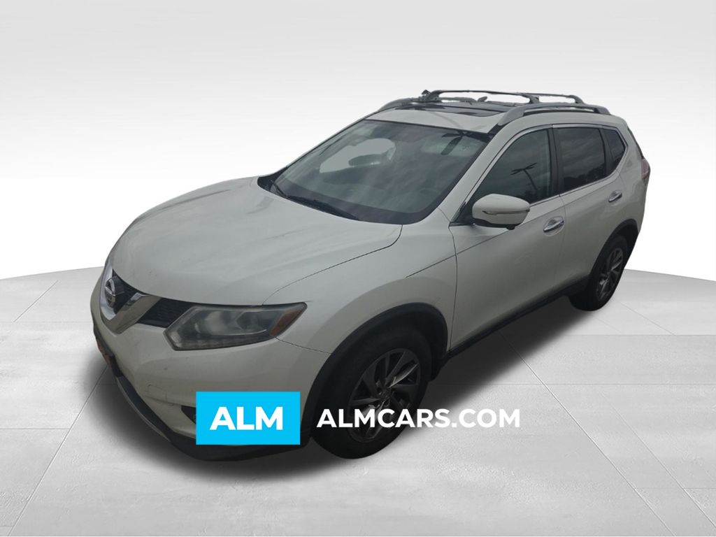 Pearl White 2015 Nissan Rogue SL AWD SUV / Crossover All-Wheel Drive Continuously Variable Transmission