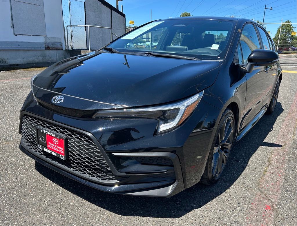 Midnight Black Metallic 2024 Toyota Corolla XSE FWD Sedan Front-Wheel Drive Continuously Variable Transmission