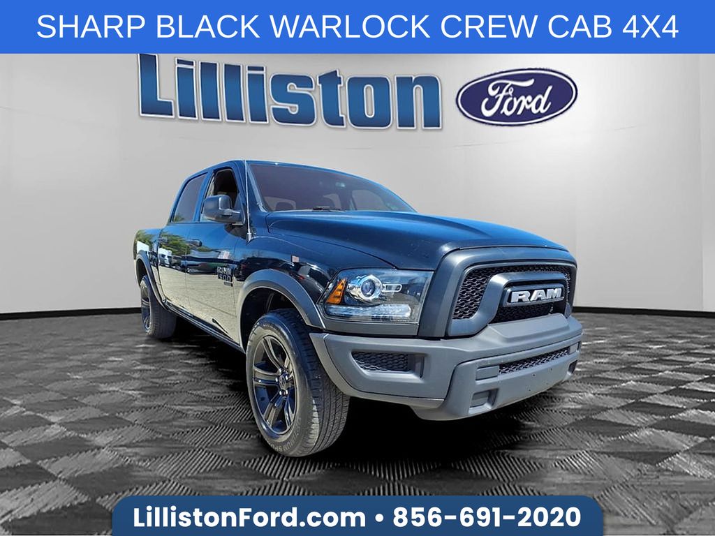 Diamond Black Crystal Pearlcoat 2024 RAM 1500 Classic Warlock Crew Cab 4WD Pickup Truck Four-Wheel Drive 8-Speed Automatic