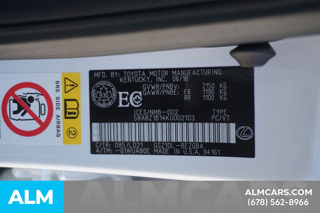 Used 2019 White Lexus 350 image 64