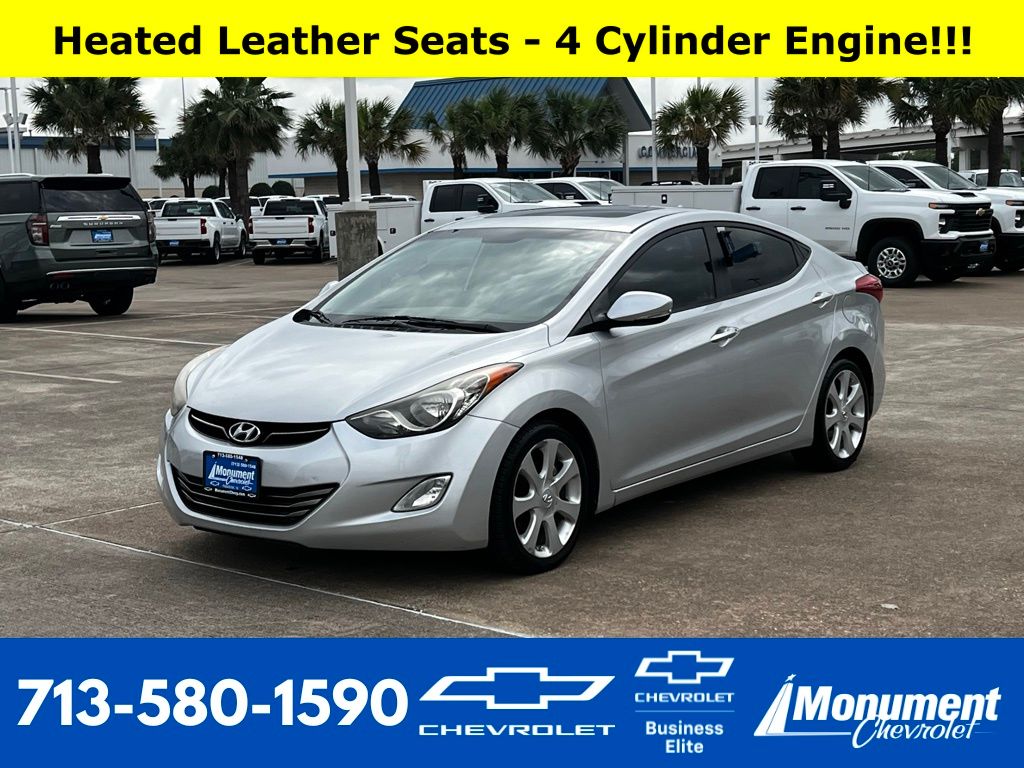Shimmering Silver Metallic 2012 Hyundai Elantra Limited FWD Sedan Front-Wheel Drive 6-Speed Automatic Overdrive