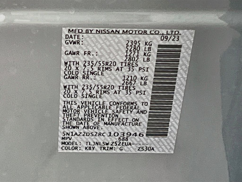 Used 2024 Boulder Gray Pearl Nissan Platinum image 34