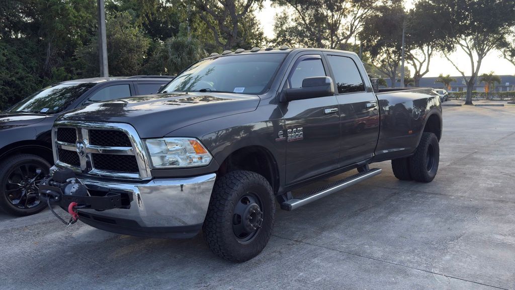 Gray (Granite Crystal Metallic Clearcoat) 2018 RAM 3500 SLT Crew Cab LB DRW 4WD Pickup Truck Four-Wheel Drive 6-Speed Automatic