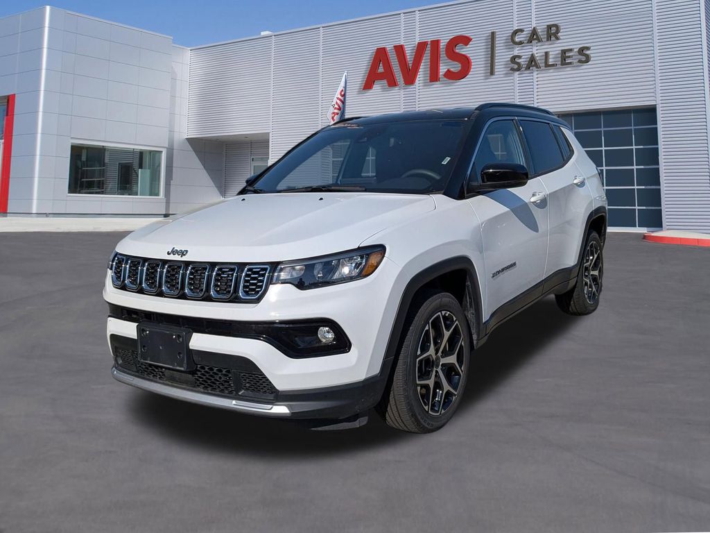 Bright White Clearcoat 2025 Jeep Compass Limited 4WD SUV / Crossover Four-Wheel Drive 8-Speed Automatic