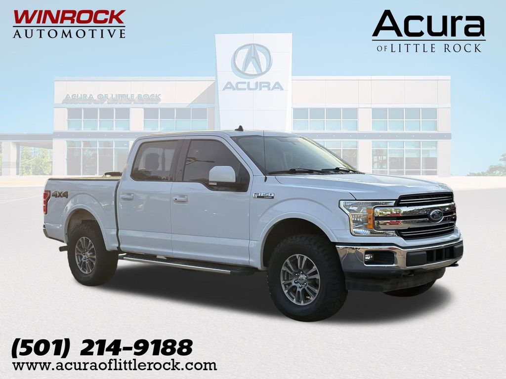 Oxford White 2019 Ford F-150 Lariat SuperCrew 4WD Pickup Truck Four-Wheel Drive Automatic