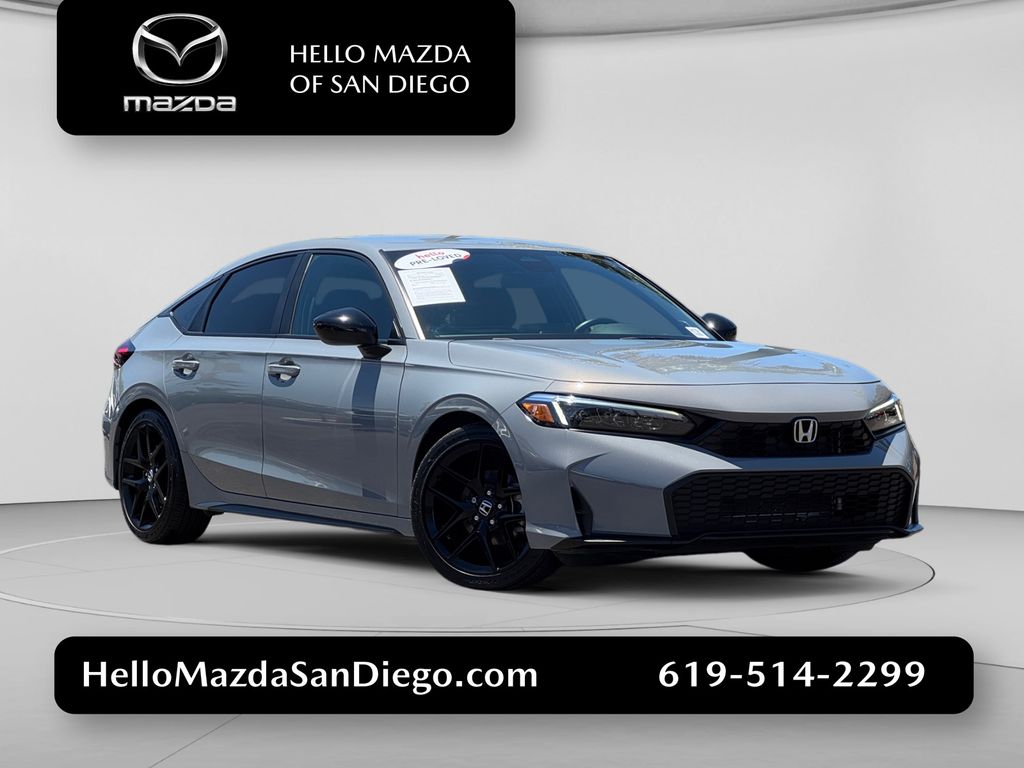 Urban Gray Pearl 2025 Honda Civic Hatchback Hatchback Front-Wheel Drive Continuously Variable Transmission