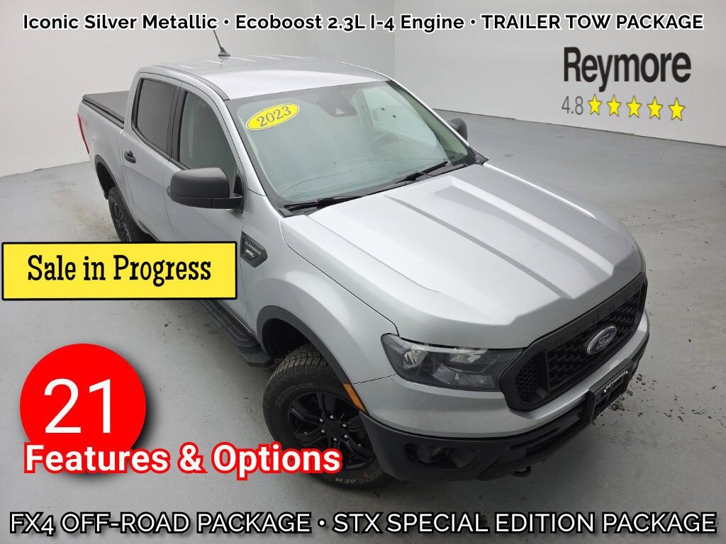 Silver Metallic 2022 Ford Ranger Pickup Truck Four-Wheel Drive Automatic