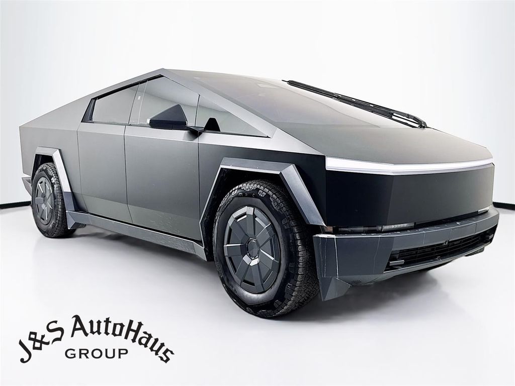 Black 2025 Tesla Cybertruck Crew Cab AWD Pickup Truck All-Wheel Drive 1-Speed Automatic