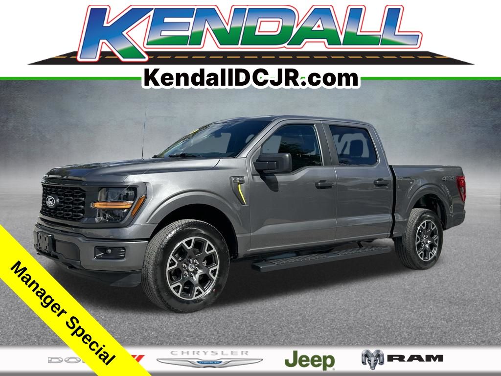 Gray Metallic 2024 Ford F-150 STX 4dr SuperCrew 4WD Pickup Truck Four-Wheel Drive Automatic