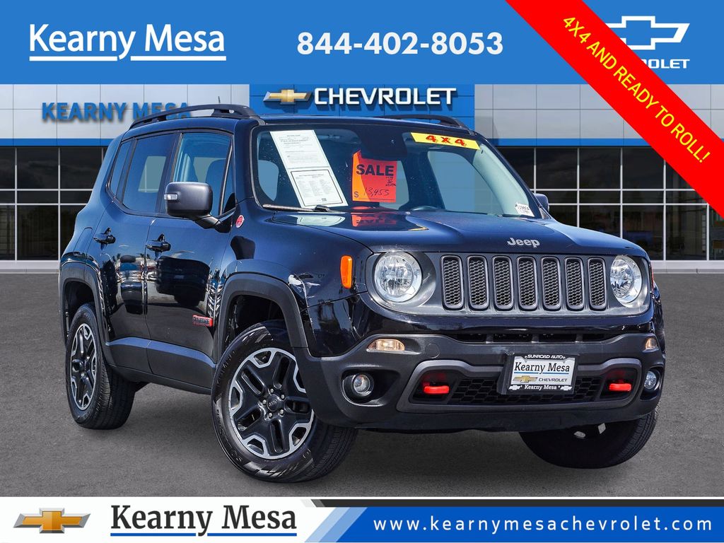 Black 2017 Jeep Renegade Trailhawk 4WD SUV / Crossover Four-Wheel Drive 9-Speed Automatic