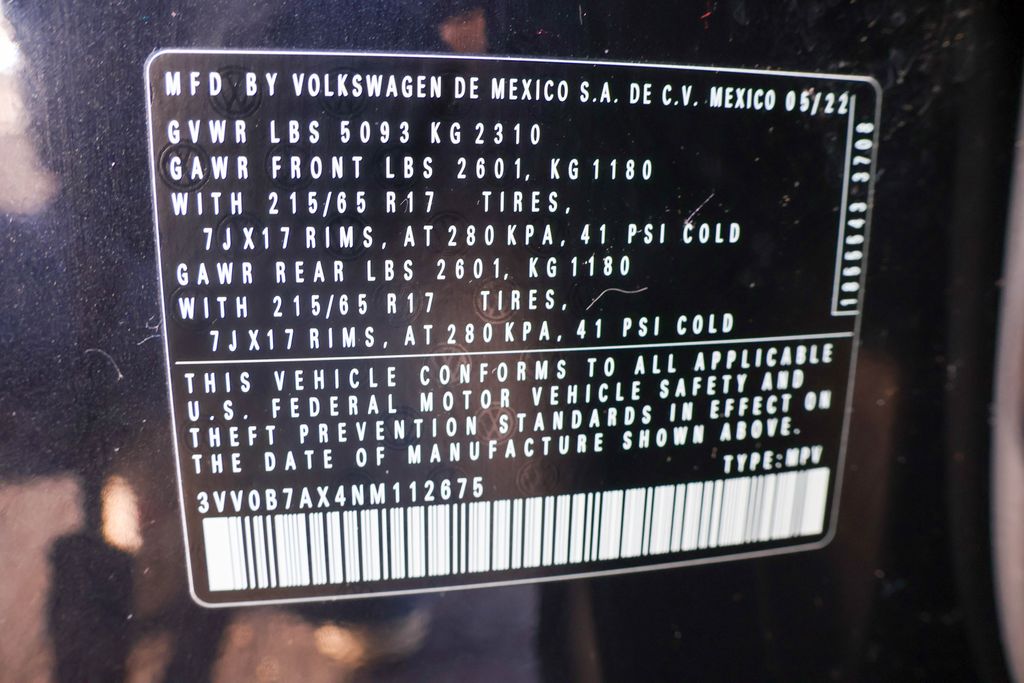 2022 Volkswagen Tiguan 2.0T S 40