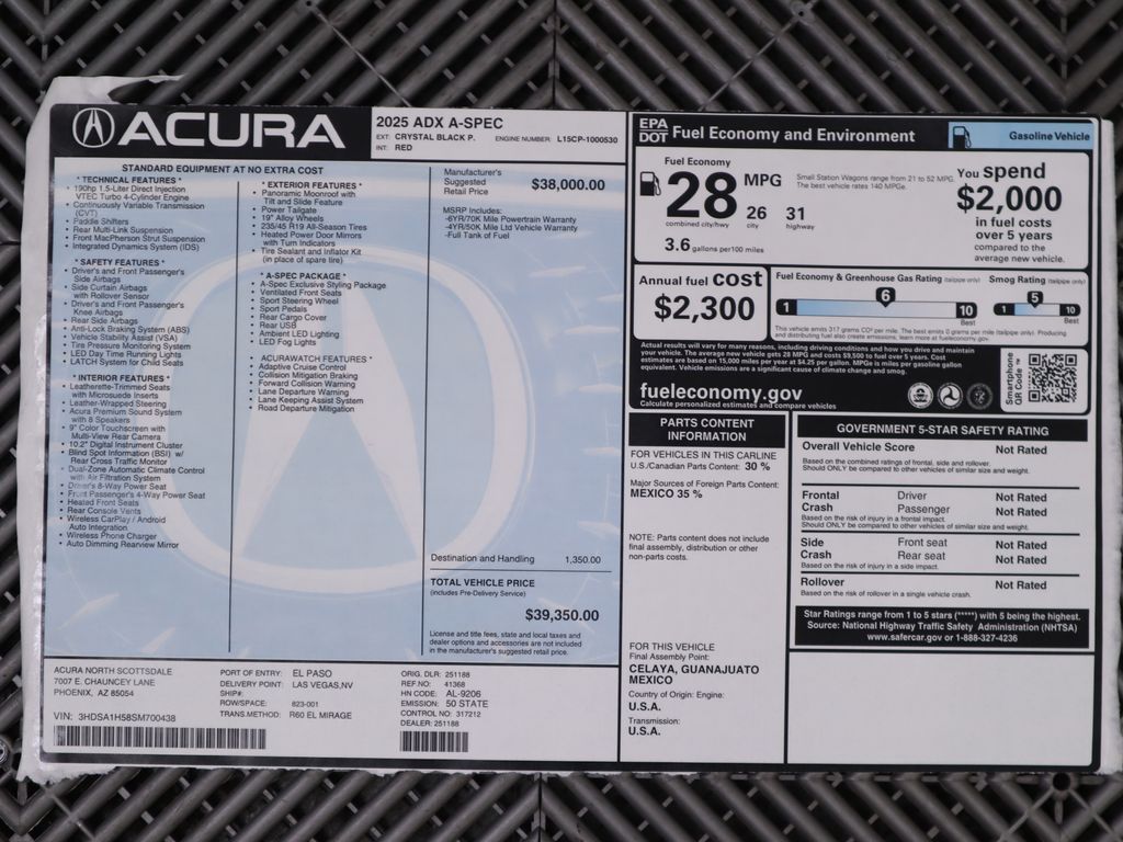 2025 Acura ADX A-SPEC 9