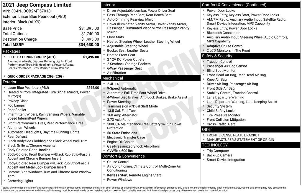 2021 Jeep Compass Limited 4X4's photo