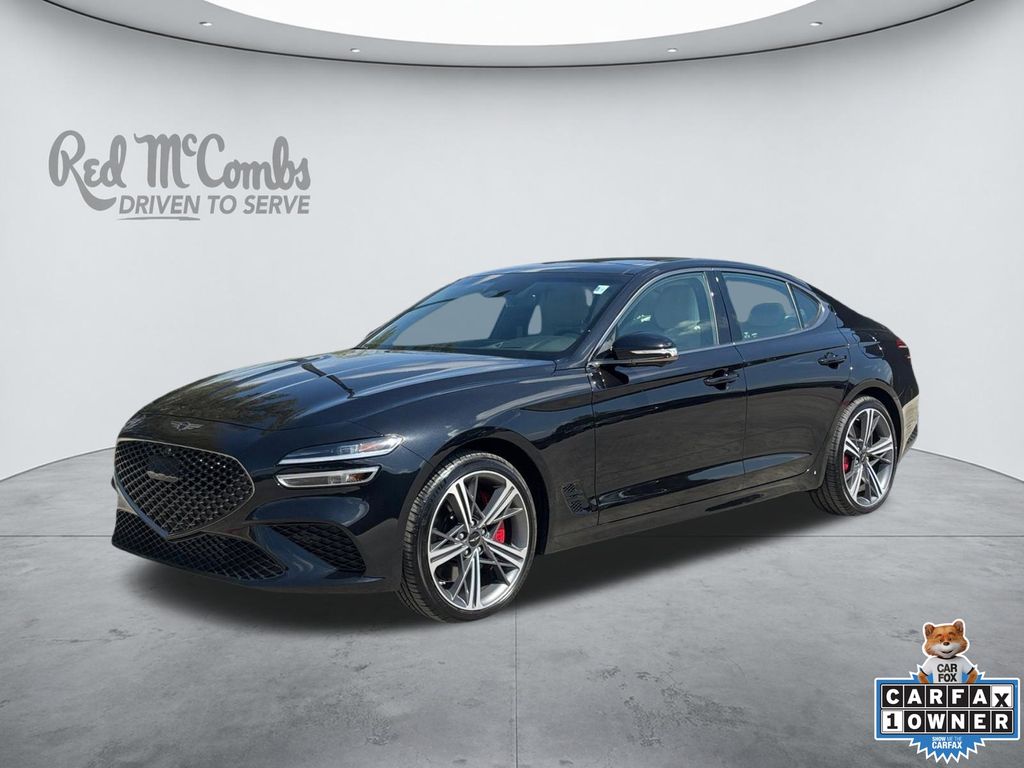 Black 2025 Genesis G70 3.3T Sport Prestige RWD Sedan Rear-Wheel Drive 8-Speed Automatic